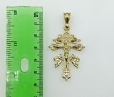 Plated Holy Cross of Caravaca 5mm Figaro Chain Necklace