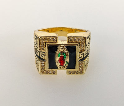 Plated Multicolor Virgin Mary Men Ring