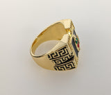 Plated Multicolor Virgin Mary Men Ring