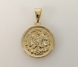 Plated Mexican Centenario Coin 50 Pesos Pendant