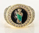 Plated Multicolor Saint Jude Men Adjustable Ring