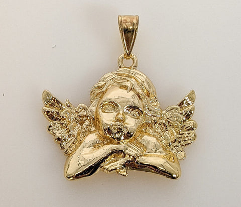 Plated Large Angel Pendant