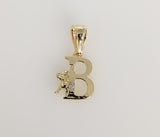 Plated Letter Initial "B" Pendant