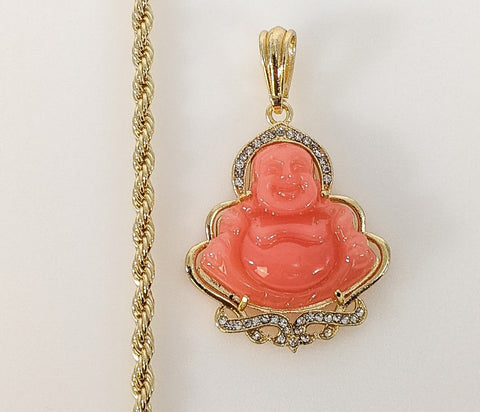 Plated Buddha 4mm Rope/Braided Chain Necklace