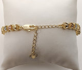 Plated Tri-Color Virgin Mary Adjustable Bracelet
