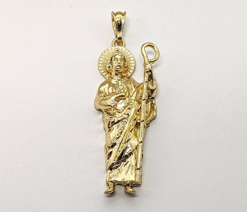 Plated Large Saint Jude Thaddaeus Pendant