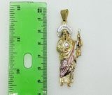 Plated Tri-Color Saint Jude Thaddaeus Pendant