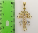 Plated Tri-Color Holy Cross of Caravaca Pendant