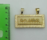 Plated The Last Supper Bar Pendant 3mm Figaro Chain Necklace