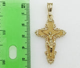 Plated Cross 4mm 14K Diamond Figaro Chain Necklace