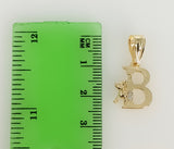 Plated Letter Initial "B" Pendant