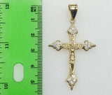 Cross Saint Jude Double Pendants Charms 3mm Figaro Plated Necklace