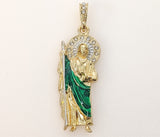 Plated Multicolor Saint Jude Thaddaeus Pendant