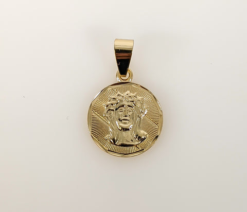 Plated Jesus Medallion Pendant