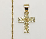 Plated Dainty Cross Twist Chain Necklace