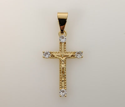 Plated Mini Dainty Cross Pendant