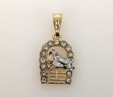 Plated Tri-Color Horse Pendant