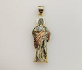 Plated Tri-Color Saint Jude Thaddaeus Pendant