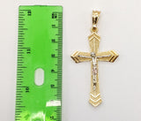 Plated Tri-Color Cross Pendant