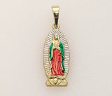 Plated Dainty Multicolor Virgin Mary Pendant