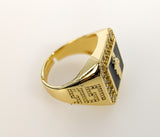 Plated Multicolor Saint Jude Men Adjustable Ring