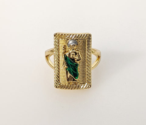 Plated Multicolor Saint Jude Ring