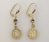 Plated Saint Benedict Earring