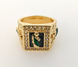 Plated Multicolor Saint Jude Men Ring