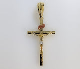 Plated Tri-Color Cross Pendant