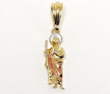 Plated Dainty Tri-Color Saint Jude Thaddaeus Pendant