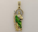 Plated Multicolor Saint Jude Thaddaeus Pendant