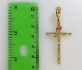 Plated Tri-Color Cross Pendant