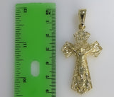Cross Saint Jude Double Pendants Charms 3mm Figaro Plated Necklace