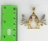 Plated Tri-Color Rooster Pendant