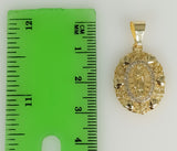 Virgin Mary Saint Jude Double Pendants Charms 3mm Figaro Plated Necklace