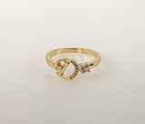 Plated Adjustable Initial Letter "D" Ring