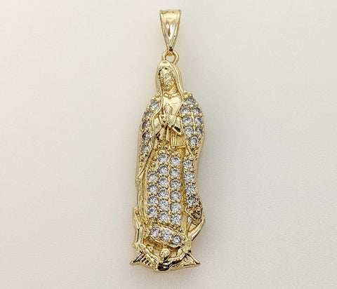 Plated Large Virgin Mary Pendant