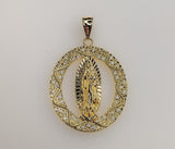 Plated Virgin Mary Pendant