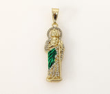 Plated Multicolor Saint Jude Thaddaeus Pendant