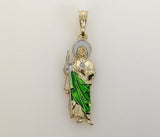 Plated Medium Multicolor Saint Jude Pendant