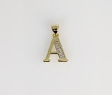 Plated Letter Initial "A" Pendant