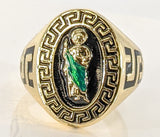 Plated Multicolor Saint Jude Men Adjustable Ring