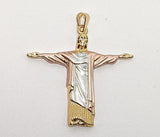 Plated Tri-Color Open Arm Jesus Whole Body Pendant