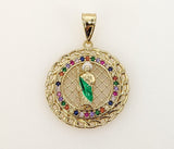 Plated Multicolor Saint Jude Thaddaeus Pendant