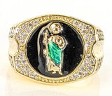 Plated Multicolor Saint Jude Men Adjustable Ring