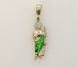 Plated Dainty Multicolor Saint Jude Thaddaeus Pendant