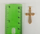 Plated Divine Child and Cross 3mm Figaro Chain Necklace