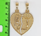 Plated Virgin Mary 4mm Figaro Chain Necklace