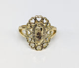 Plated Mini Heart Virgin de Guadalupe Ring*