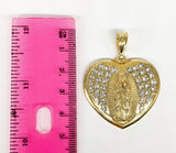 Plated Virgin Mary Pendant and Figaro Chain Set*